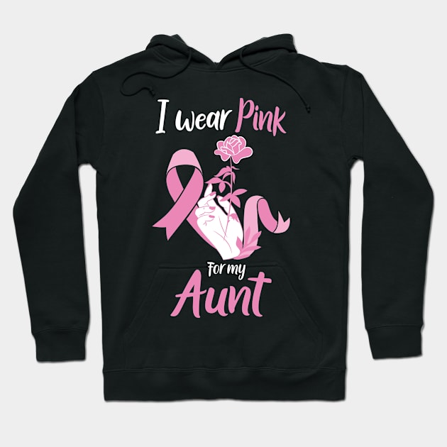 BREAST CANCER AWARENESS MONTH - I WEAR PINK FOR MY AUNT - PINK RIBBON Hoodie by PorcupineTees